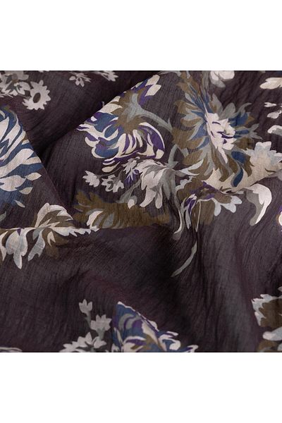 ipekevi Chrysanthemum Patterned Tenzel Scarf