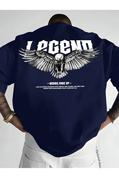 ACTIVE MODA -Legend Printed Cotton Oversize Men's Tshirt Large Size