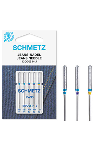 SCHMETZ Set combinat 5 ace de cusut, Jeans, finețe 90-100-110, 130/705 H-J VWS