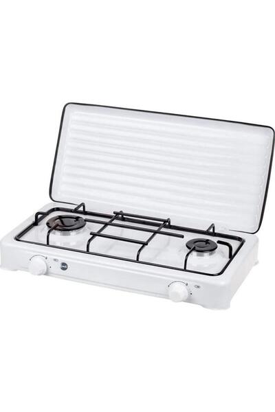 MPM Plita de exterior SMILE-KN-02, 2 Arzatoare (Alb)