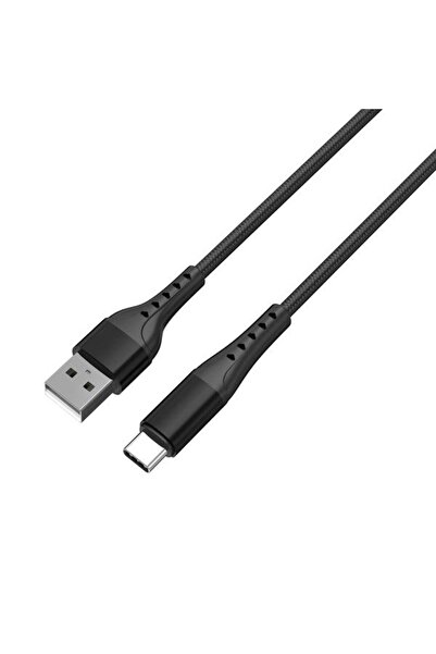 lemontti Cablu Bending Aluminum USB-A la Type-C, Fast Charge, 1.2m, Negru