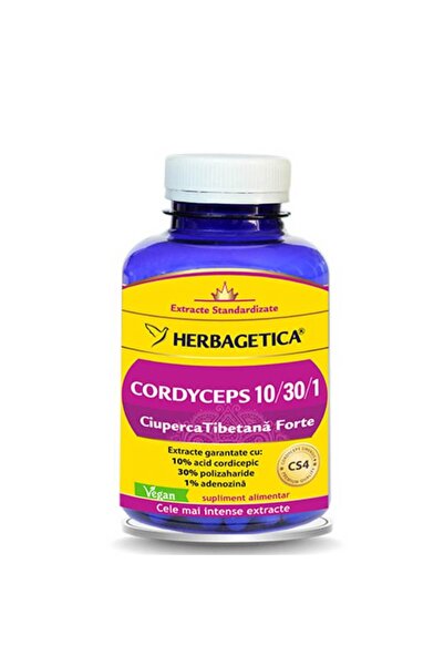 herbagetica Cordyceps 10/30/1 Ciupercă Tibetană Forte x 120 capsule