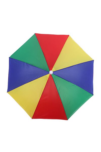 SDX Market Mini multi-colored umbrella with head attachment, rain or sun protection