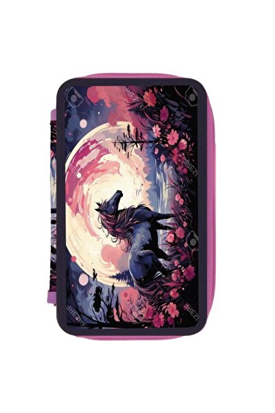 Herlitz Penar nemobilat cu 3 fermoare, 20x6x13 cm, model cal