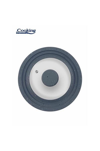 Heinner Glass lid HR-AER-16D20G with silicone edge adjustable in 3 sizes 16/18/20 cm (Gr