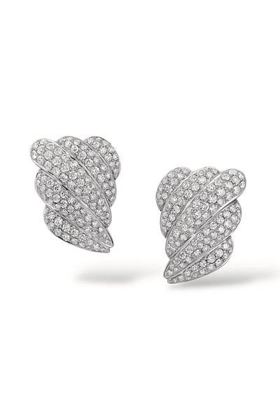 neslyaccessories Large Diamond Model Croissant Earrings