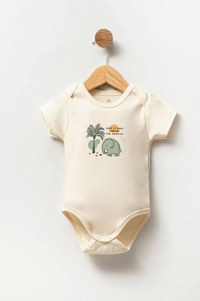 Naive Baby 100% Cotton Baby Bodysuit - Take It Easy Bodysuit - Baby Bodysuit Badi - Written Bodysuit