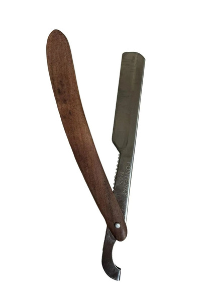 Fontenay Paris شفرة حلاقة اللحية التركية الكلاسيكية المصنوعة من الفولاذ والخشب من فونتيناي - شفرات حلاقة تقليدية من الفولاذ المقاوم للصدأ