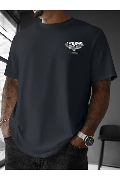 ACTIVE MODA -Legend Printed Cotton Oversize Men's Tshirt Large Size