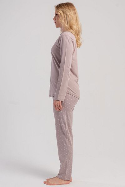 VİENETTA Women's Cotton Long Sleeve Pajama Set, 503009