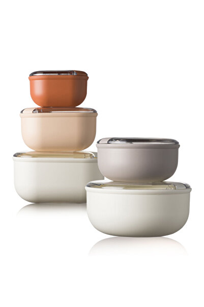 CooknKeep مجموعة حاوية تخزين مربعة ومستديرة من بول بوكس