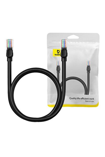 Baseus Cablu patch cord UTP Cat 5, 1 m, PVC, 1 Gbps (Negru)