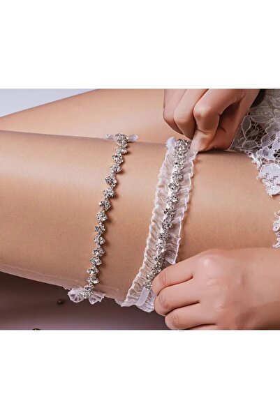 G&H UNDERWEAR Gelin Bacak Bandı Taşlı