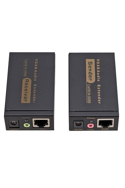 HOPE R VGA video signal extender up to 100m, with RJ45 Ethernet Cat5/6 transmitter and receiver, resolution