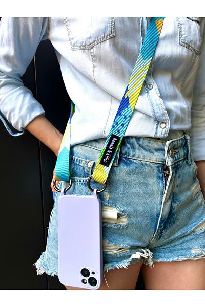 Bonnie&Chico iPhone 8 Plus Compatible Phone Case Cross-Inserted Length Adjustable Jackie Phone Strap
