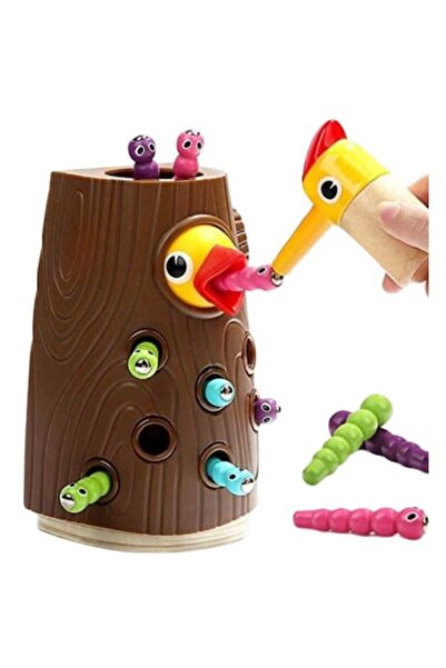 Mixbo Joc interactiv Ciocănitoarea și Puiul Mixbo, Îndemânare, Magnet, 10 Piese, Multicolor