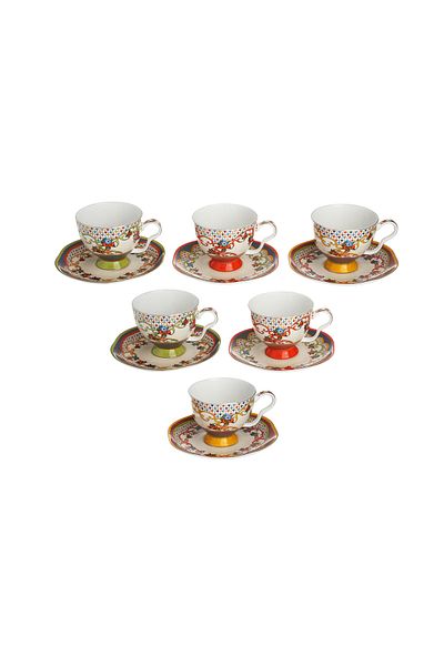 Lucky Art Fiora Bone 6Li Spicy Cup Set