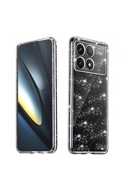 Techsuit Carcasă SparkleSkin pentru Poco F6 Pro, Transparentă