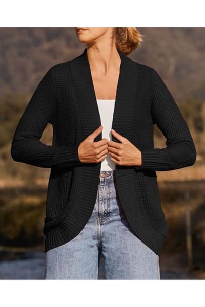 ZESICA Women's 2023 Fall Winter Long Sleeve Open Front Casual Lightweight Soft Knit Cardigan Sweater