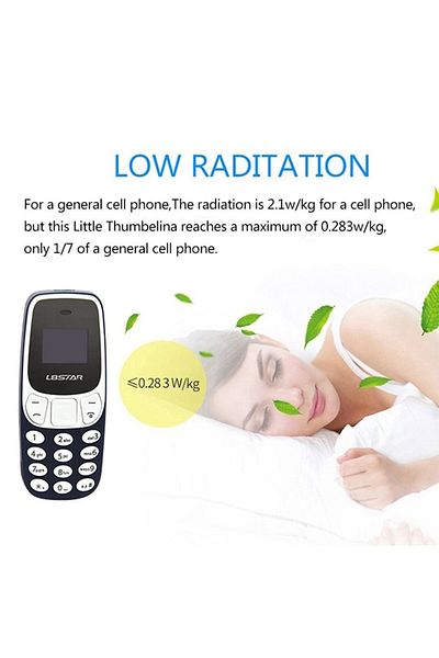 FOXMAG24 Mini Phone FM Radio Bluetooth Model Dual Sim 330M - Blue