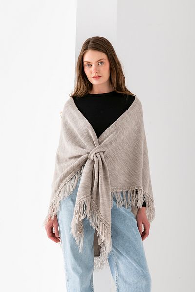 T Crazy T-Crazy Tassel Triangle Shoulder Shawl, Fashionable and Practical Knitwear Knitted Accessory, Triangle Draping Knitwear Shawl