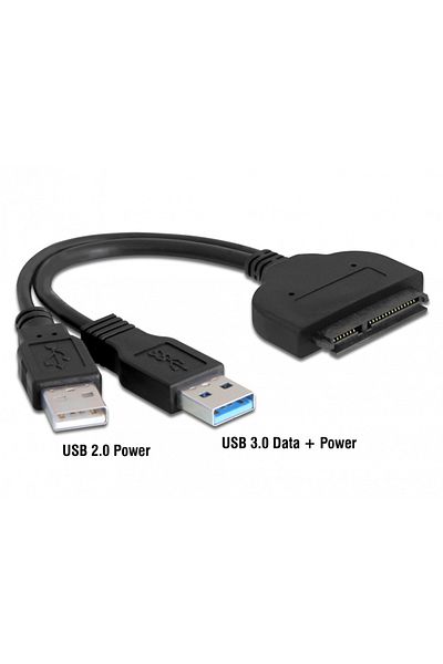 HOPE R USB 3.0 to SATA 7+15pin cable, 2.5" HDD/SSD, USB 2.0 extension, length 10cm, HOPE R