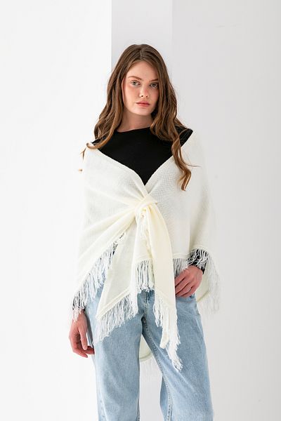 T Crazy T-Crazy Tassel Glittering Triangle Shoulder Wrap, Fashionable and Practical Knitwear Knitted Accessory, Triangle Draping Shoulder Wrap
