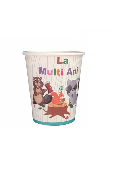 SDX Market Set de 8 pahare de petrecere din carton, tip rozătoare, 8,5 cm, 17...