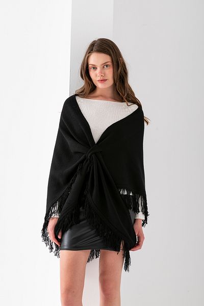 T Crazy T-Crazy Tassel Triangle Shoulder Shawl, Fashionable and Practical Knitwear Knitted Accessory, Triangle Draping Knitwear Shawl