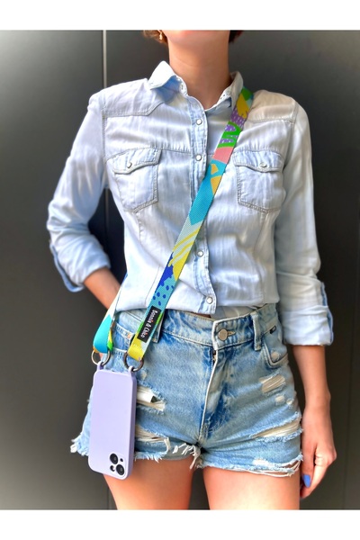 Bonnie&Chico iPhone Xr Compatible Phone Case Cross-Mounted Length Adjustable Jackie with Phone Strap