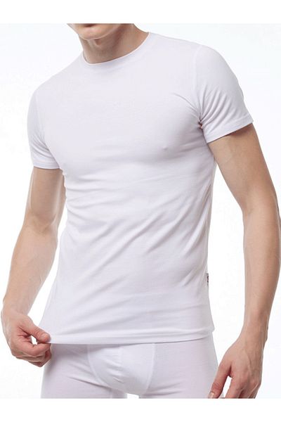LİNOTTİ Men's 0 Collar Short Sleeve T-Shirt 1301