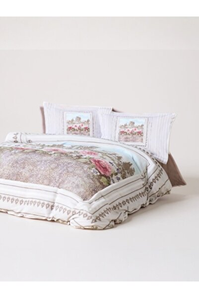 Özdilek "Özdilek Soft Life Vetrina Double Cotton Satin Duvet Cover Set – Soft Textured Navy Blue"