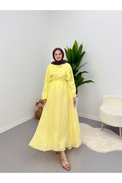 FAİK BARMAZ Broş Detaylı Elbise