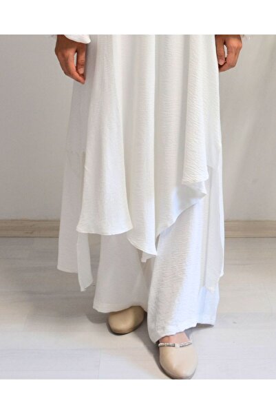 Bilenler Γυναικείο Σετ Αερομπίν Υφασμάτινο 3 τεμαχίων – Τονίκ, Παντελόνι και Σάλι- Ρούχα Τεσσέτουρ