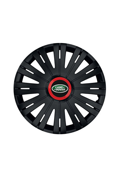 Autohelix MSA Set de 4 capace de roți negre cu inel roșu Active R16 pentru ga...