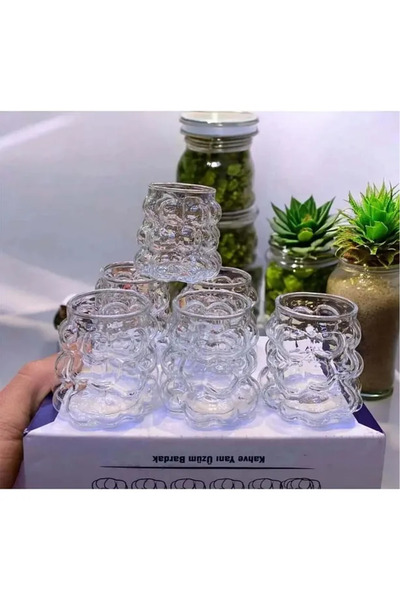 Amentes Bead Coffee Side Cup Set of 6 Mini Grape Cups Bead Shaped Pinterest Cups 75ml Heat Resistant