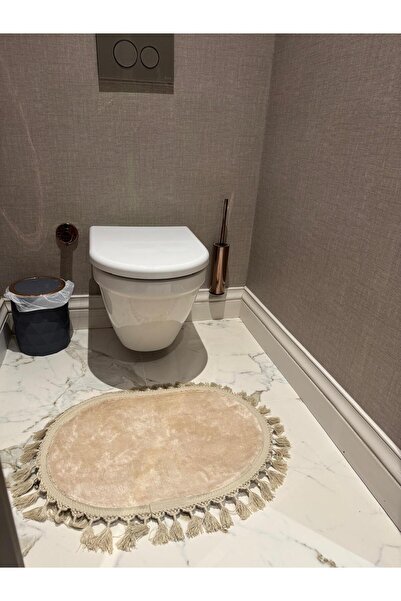 YTR HOME Camel Bamboo Doormat που πλένεται αντιολισθητική βάση με κουκκίδες Μαλακό BAMBOO Σετ πατάκι μπάνιου 2 τεμαχίων