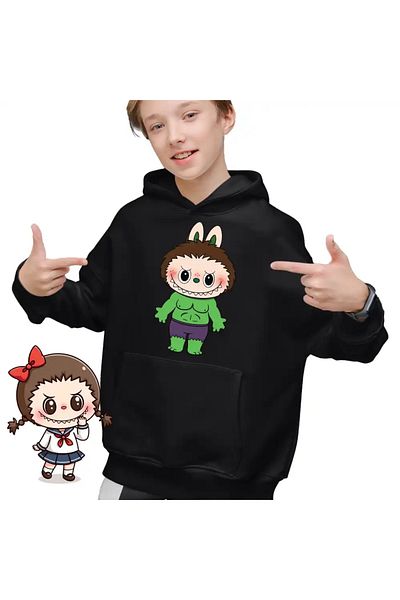 OEM Labubu Hulk Kids Boys Sweatshirt