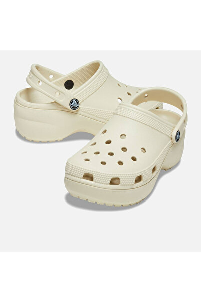 Crocs Classic Platform Clog Kadın Bej Terlik - 206750-2Y2