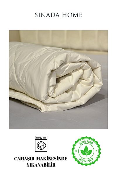 Sinada 100% Cotton Fabric, Fiber Filled Single Machine Washable Quilt