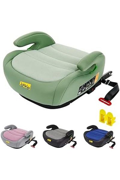 Jovikids I-Size Booster Seat for Car with ISOFIX, 125-150cm (Group 2/3, 6-12 Years), Portable Car Se