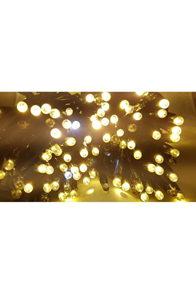 SDX Market Instalație de Crăciun, 10 m, liniară cu bliț, alb cald, 100 LED-ur...