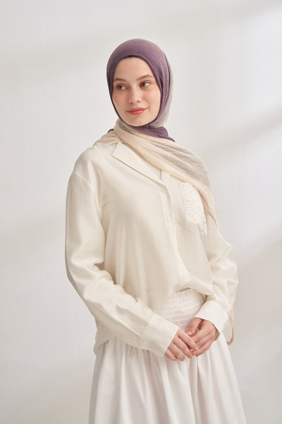 ARMANDA Muslin Degrade Shal - Murdum - Cream