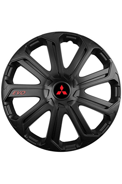 Autohelix MSA Set de 4 capace de jantă Evo negre R14, pentru Mitsubishi