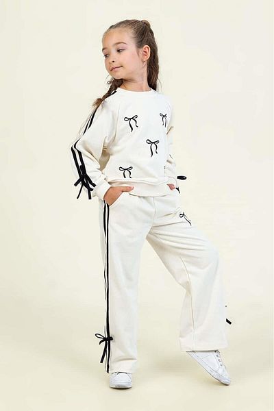 Dmb Girl's Bow Tracksuit Set 25Kdmb9870