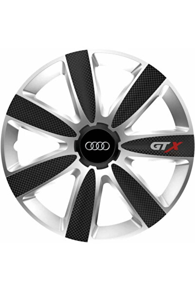 OEM Set de 4 capace pentru jante GTX Carbon Gri-Negru R16, pentru Audi