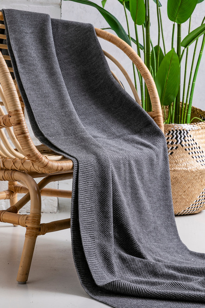 T Crazy T-Crazy Honeycomb Pattern Knitwear Tv Blanket, Knitwear Sofa Accessory Tv Blanket, Soft Textured