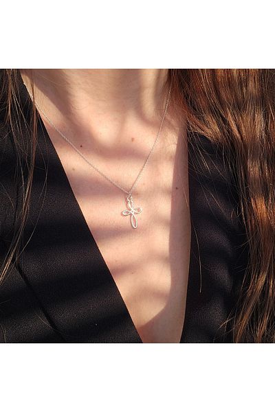 Abundo 925 Pure Cross Silver Chain