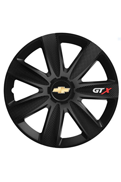 OEM Set de 4 capace de jantă GTX Carbon Black R14, pentru Chevrolet