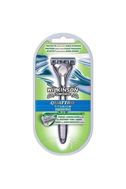 Wilkinson Sword Quattro Titanium Sensitive 1 Yedekli Tıraş Bıçağı (4 Bıçaklı)